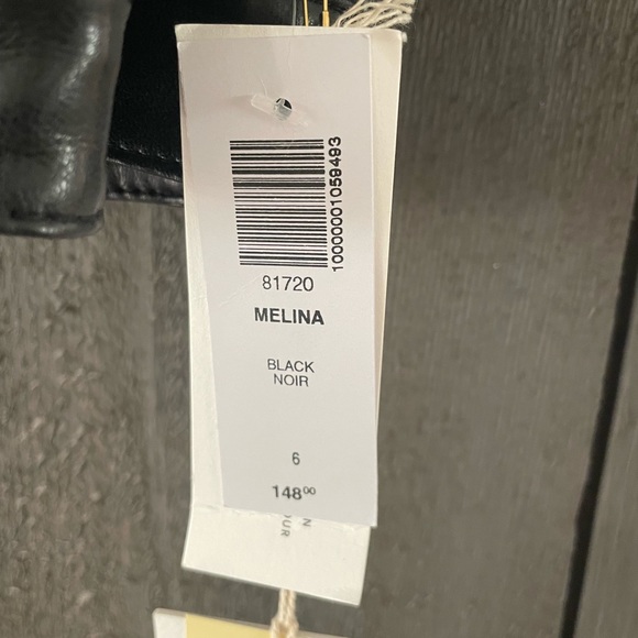 Aritzia- Wilfred Melina Black Leather Pants NWT Size 6 - Picture 3 of 4